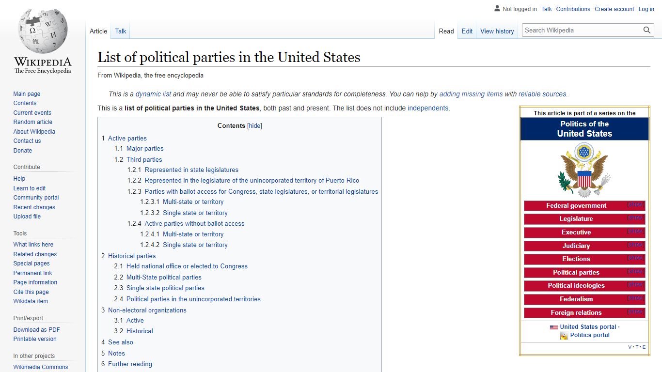 List of political parties in the United States - Wikipedia